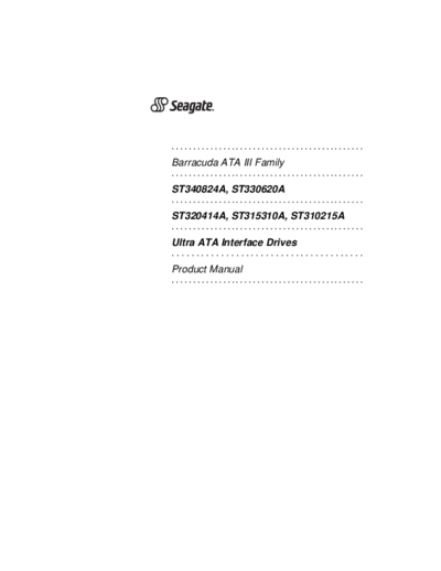 seagate Barracuda ATA III  seagate Seagate Barracuda ATA III.PDF