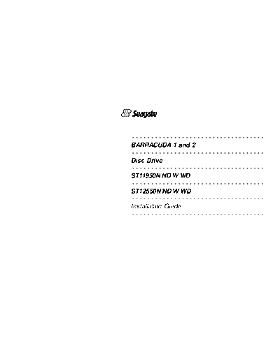 seagate Barracuda I and II  seagate Seagate Barracuda I and II.PDF