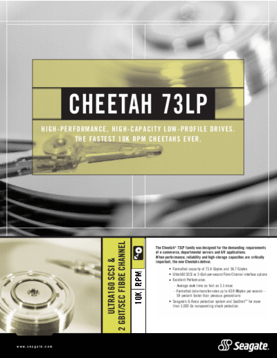 seagate Cheetah 73LP  seagate Seagate Cheetah 73LP.PDF