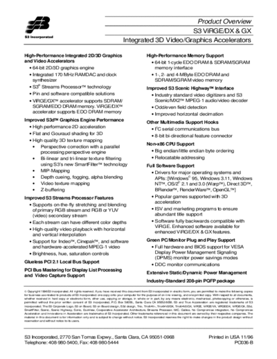 S3 Virge 3D DX and GX  . Rare and Ancient Equipment S3 S3 Virge 3D DX and GX.pdf