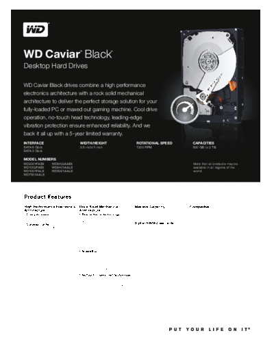 Western Digital WD Caviar Black II  Western Digital WD Caviar Black II.PDF