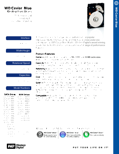 Western Digital WD Caviar Blue  Western Digital WD Caviar Blue.PDF