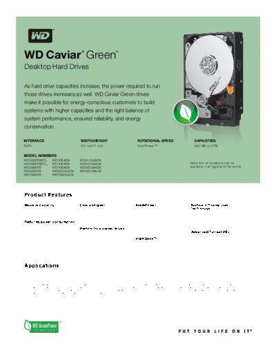 Western Digital WD Caviar Green  Western Digital WD Caviar Green.PDF
