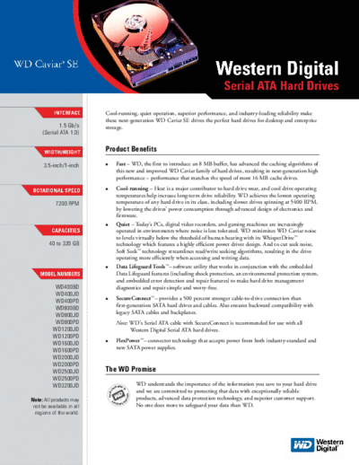 Western Digital WD Caviar SE II  Western Digital WD Caviar SE II.PDF
