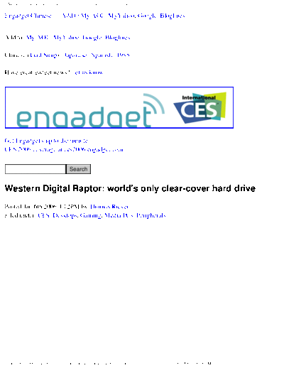 Western Digital WD Raptor Enadget  Western Digital WD Raptor Enadget.PDF