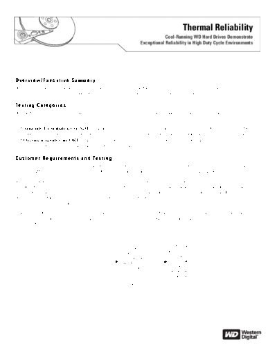 . Various Thermal Reliability - Cool-Running WD Hard Drives Demonstrate Exceptional Reliability in High Duty C  . Various Thermal Reliability - Cool-Running WD Hard Drives Demonstrate Exceptional Reliability in High Duty Cycle Environments.pdf