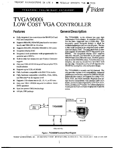 Trident TVGA9000i3  . Rare and Ancient Equipment Trident Trident TVGA9000i3.PDF